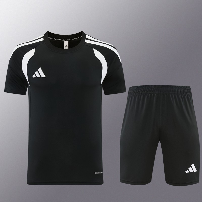 26/27 Adidas 14 Black Short Sleeve+Soccer Shorts