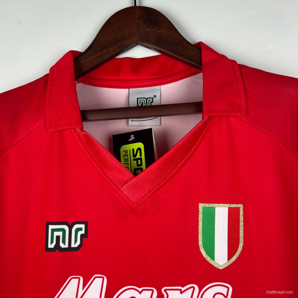 Retro 90/91 Napoli Third Red Jersey
