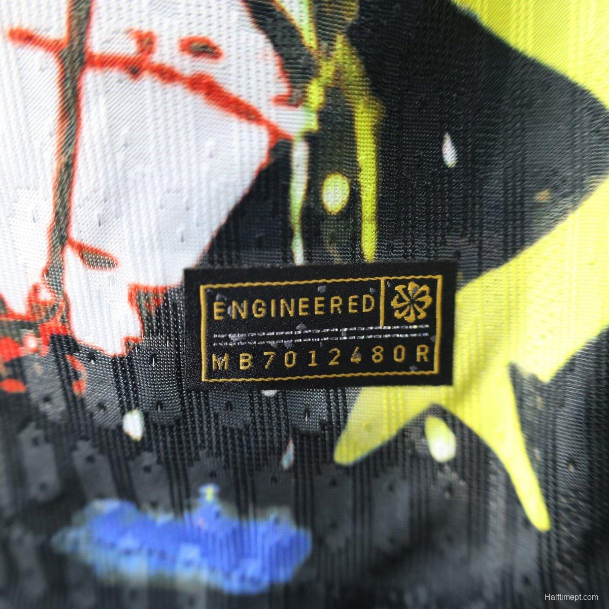 Player Version 2025 Brazil Black with Jesus Christ Artwork Jersey