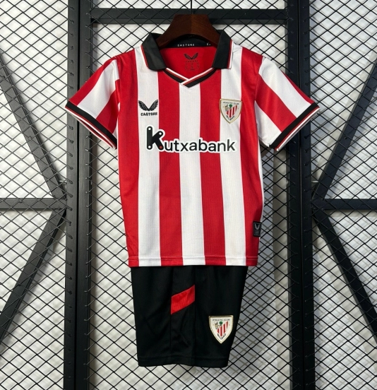 25/26 Kids Athletic Bilbao Home Size 16-28 Jersey