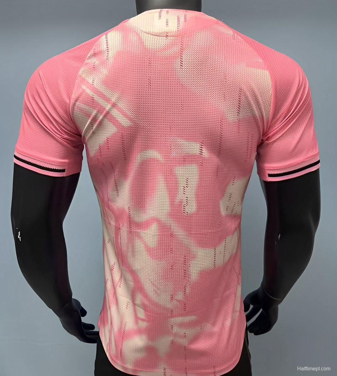 Player Version 25/26 Real Madrid Pink with Abstract Camouflage Pattern Jersey