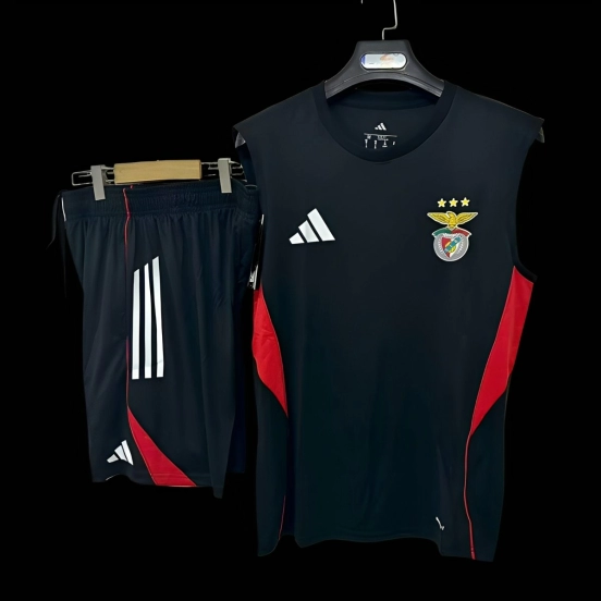 25/26 Benfica Black Vest Jersey + Shorts