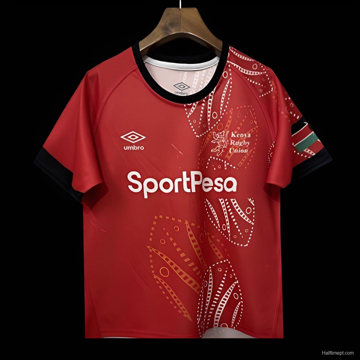 2026 Kenya Red with White Tribal Dot Patterns Jersey