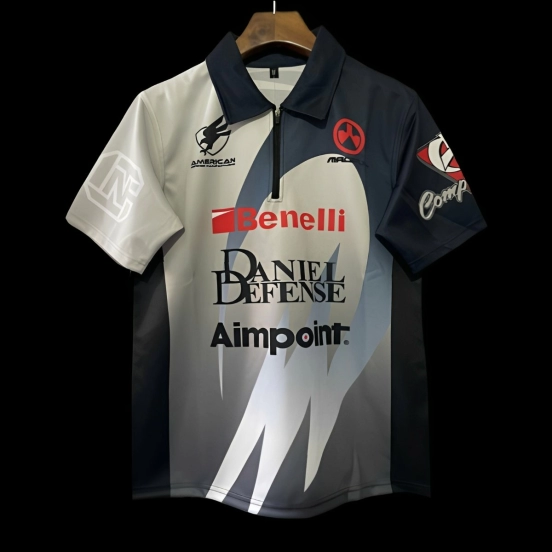 25/26 Shooting Sports Black and White with Abstract Pattern Shooting Jersey