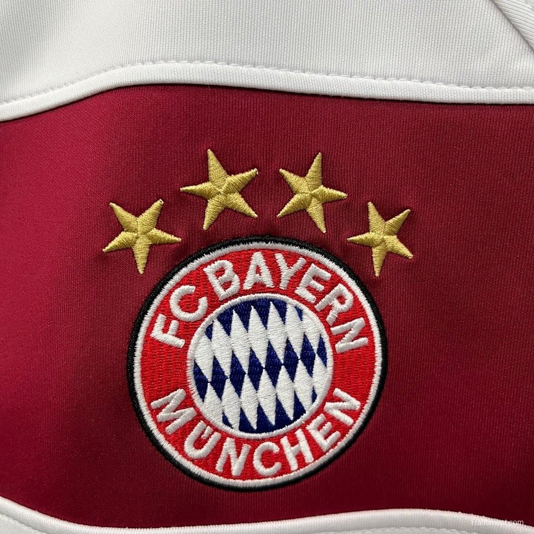 25/26 FC Bayern Munich Adidas Long Sleeve Sweatshirt - White Maroon Green Colorblock Training Top