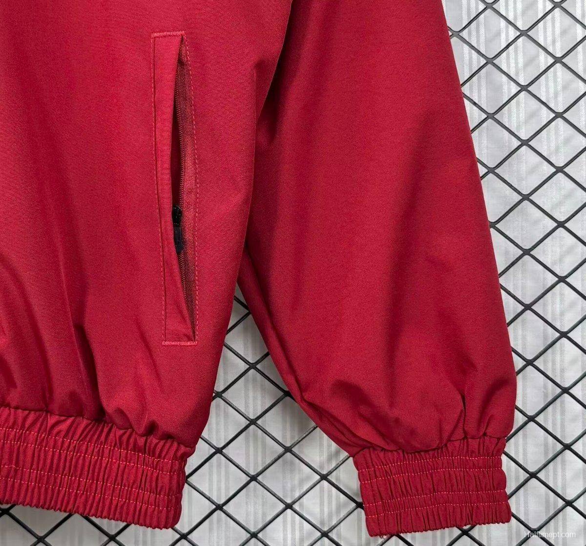 Retro 93/94 Sevilla White/Wine Full Zipper Windbreaker