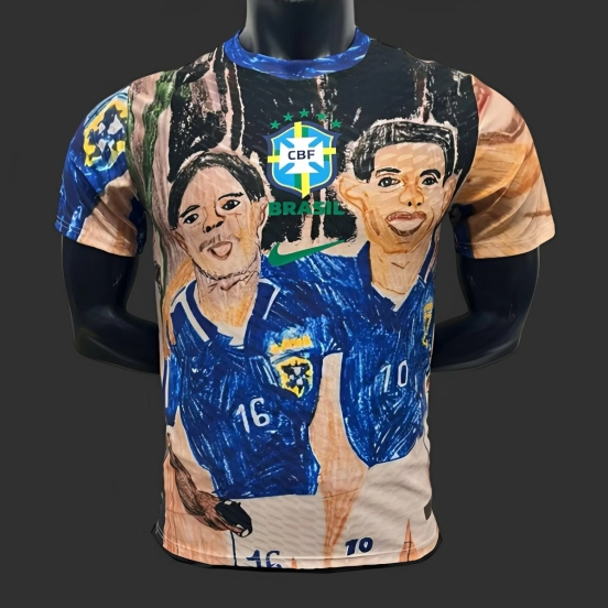 Player Version 2026 Brazil Blue with Marta & Mia Hamm Portrait Jersey