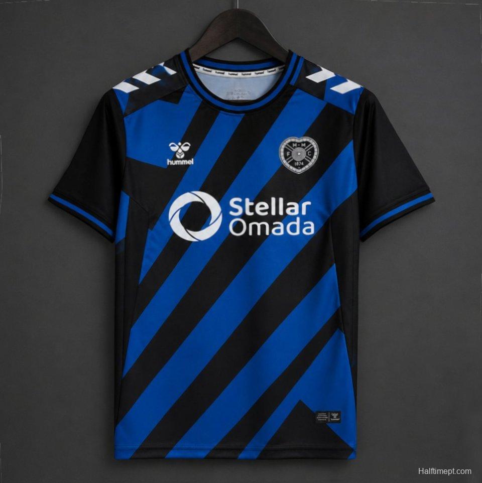 26/27 Heart of Midlothian FC Third Blue&Black Stripe Jersey