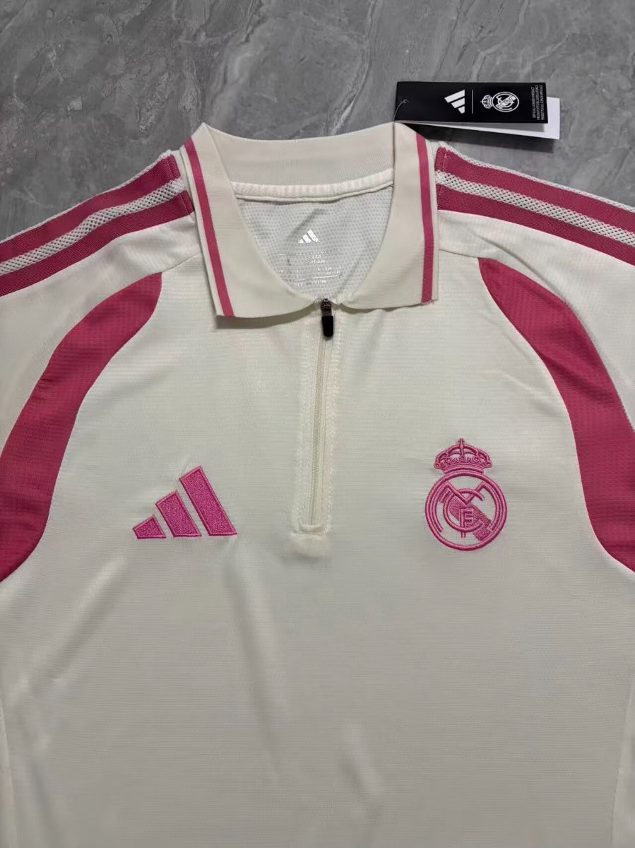 26/27 Real Madrid Training Cream Polo Jersey