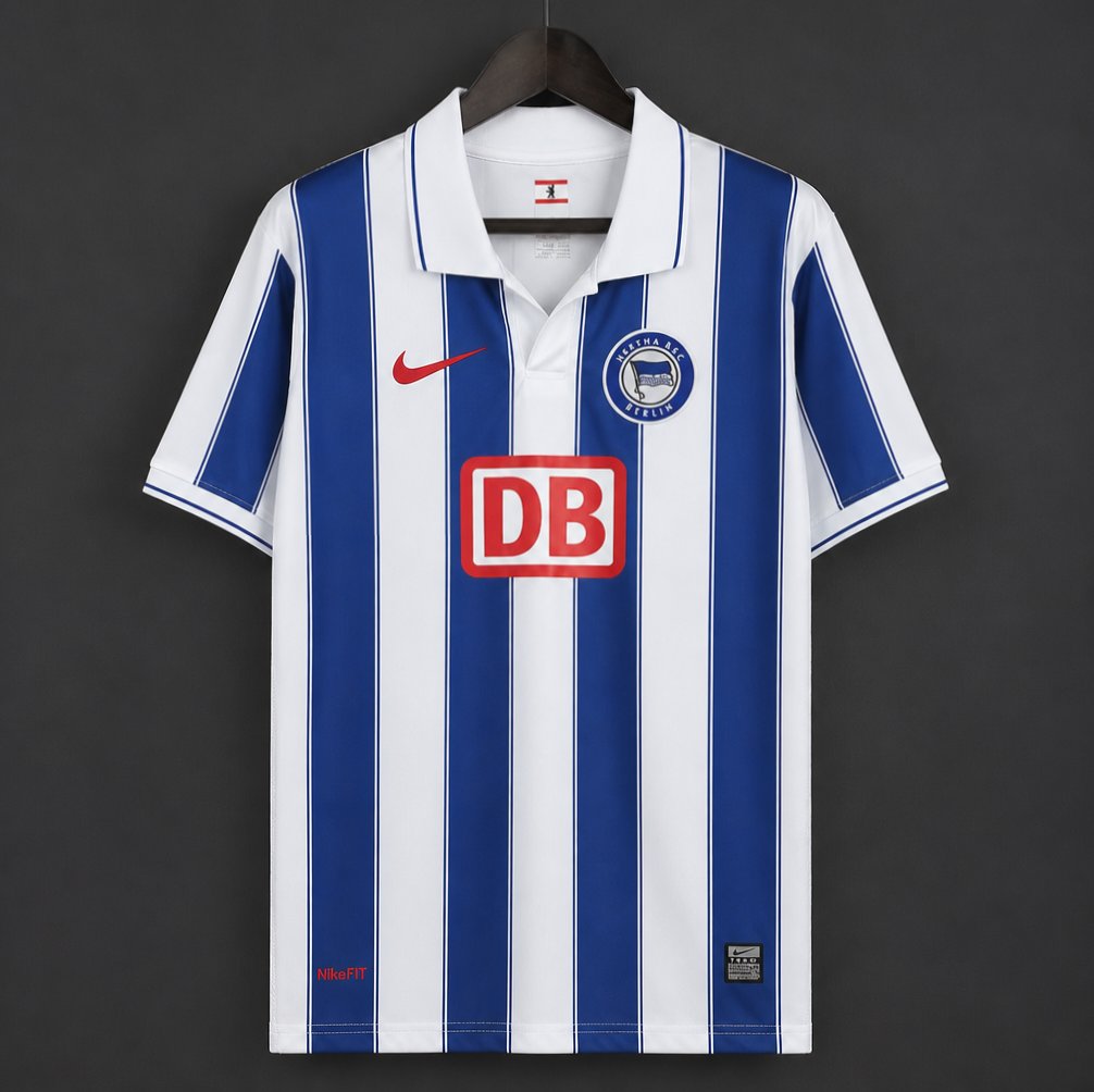 Retro 08/09 Hertha BSC Home White Blue Jersey