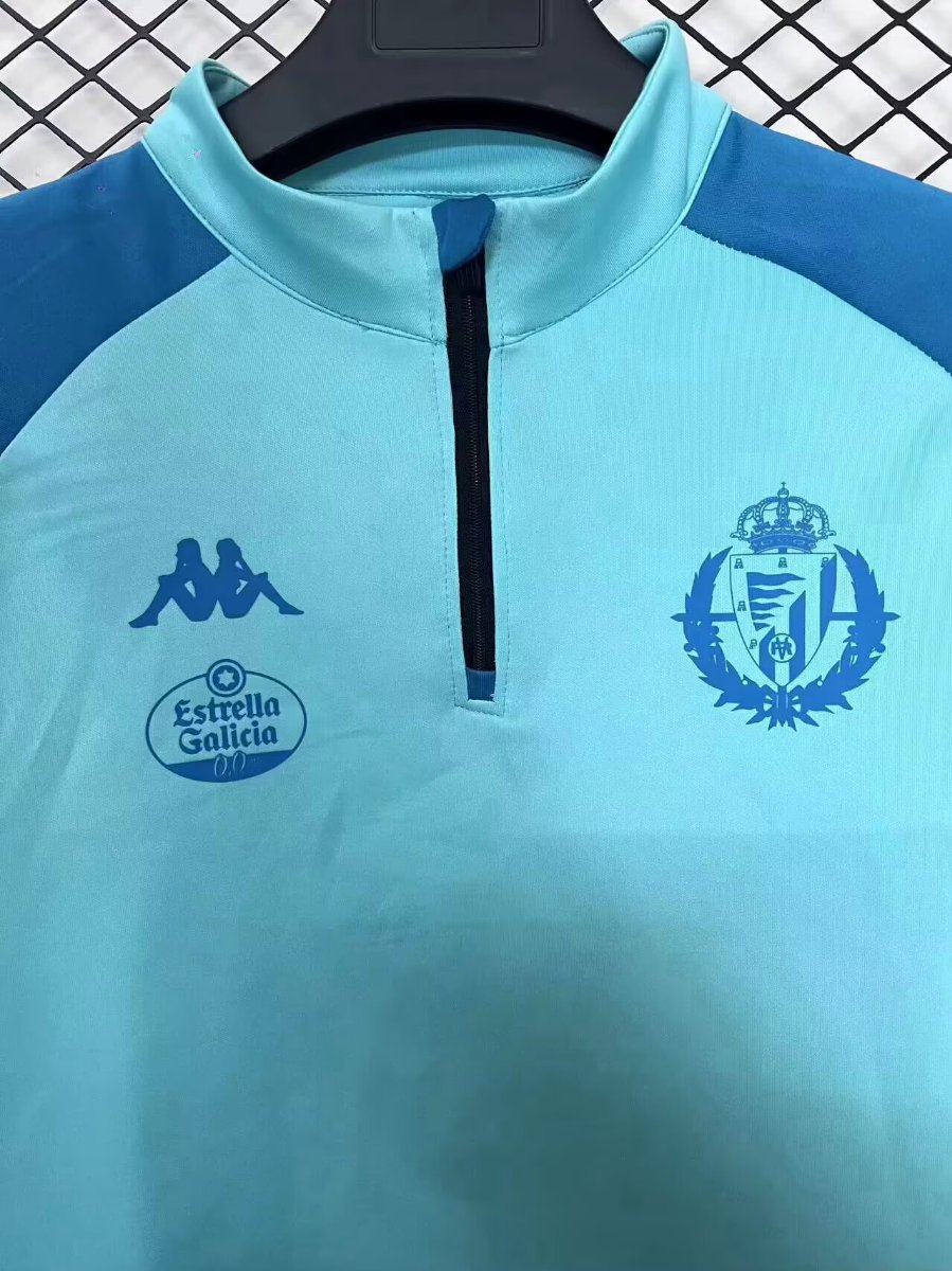 26/27 Real Valladolid Light Blue Long Sleeve Half-Zip Jersey