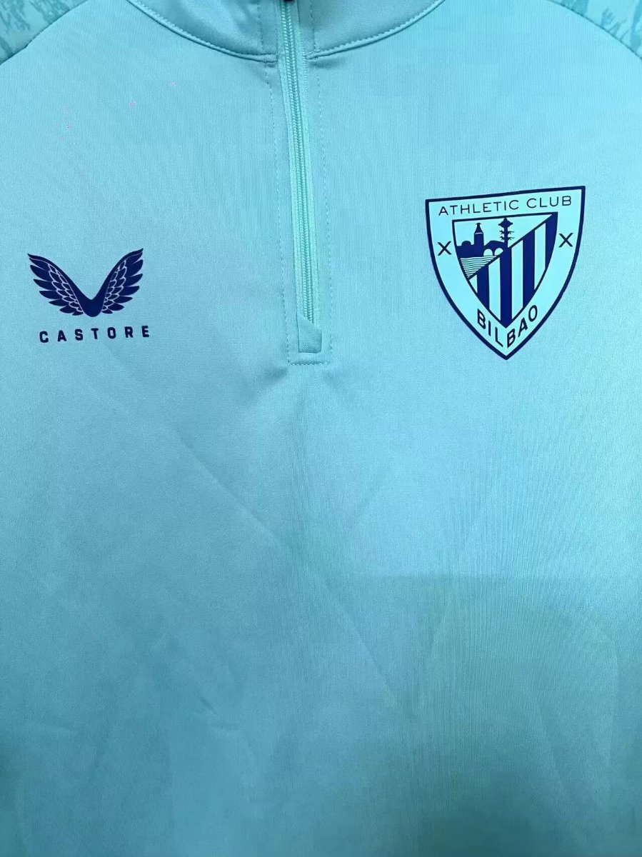 26/27 Athletic Bilbao Light Blue  Long Sleeve Half-Zip Jersey